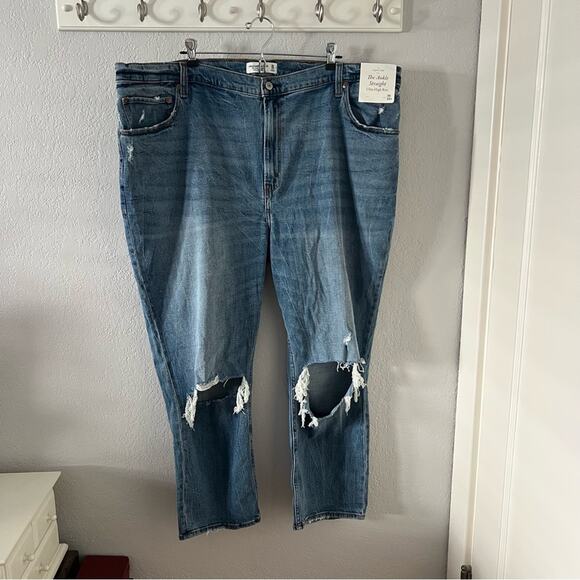 Abercrombie Fitch The Ankle Straight Ultra High Rise Curve Love Jeans - Picture 2 of 8